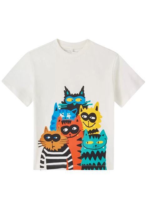 T-shirt bambino bianca in cotone STELLA MC CARTNEY | TW8Q41/MOBIANCO